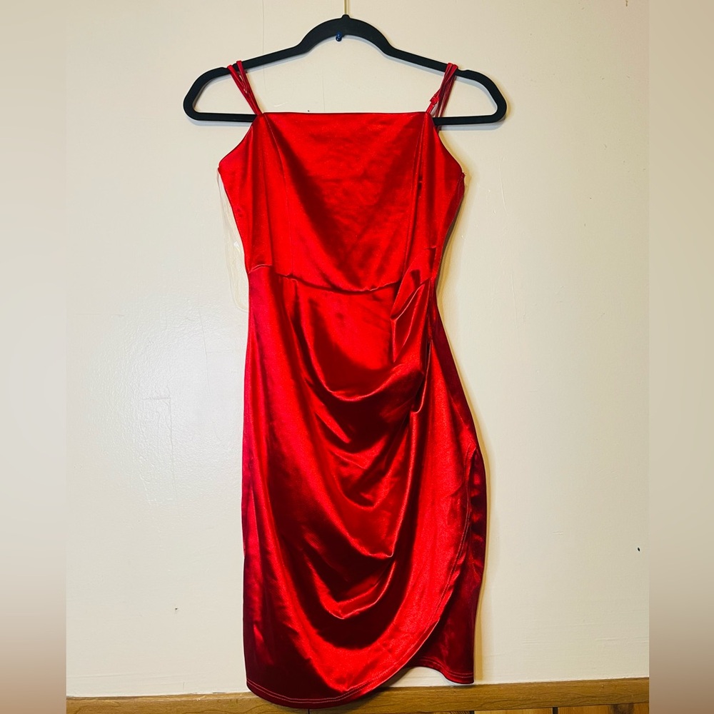 Cherry Red Midi Dress Honey and Rosie